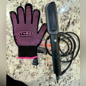 TYMO Pink and Black Hair Straightening Comb